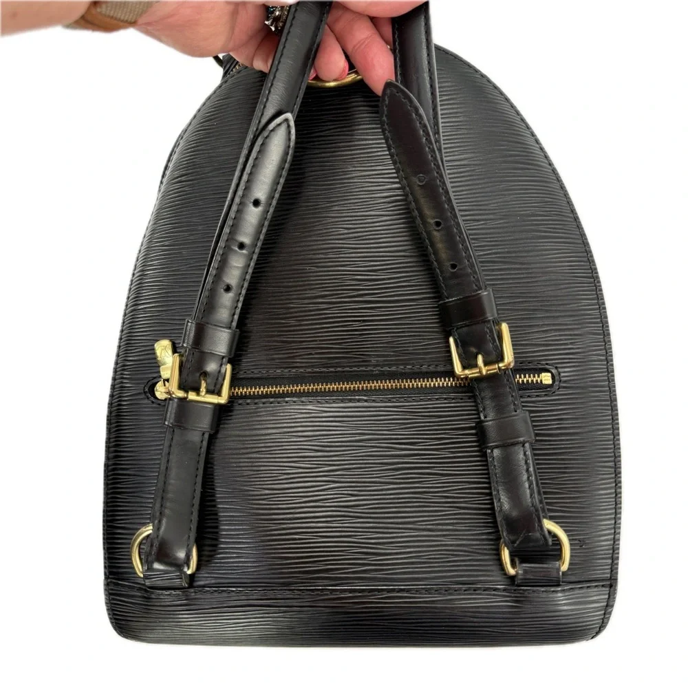 Louis Vuitton Mabillon Black Epi Leather Backpack Vintage 1998 Authentic